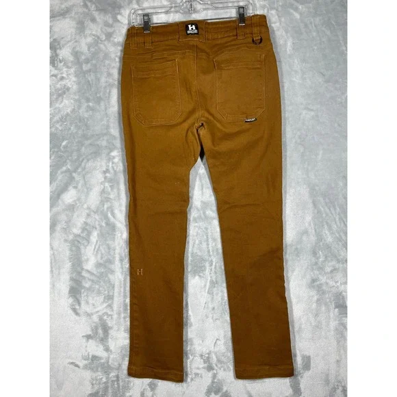 Huxtley Workwear Co Mens 32x32 Tobacco Brown Double Knee Slim Straight Pants - Picture 3 of 14